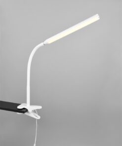 Φωτιστικό Γραφείου με Μανταλάκι Λευκό Ματ NEVADA LED 5W 600lm CCT Dimmable Αφής Reality – R57941131