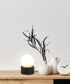 Επιτραπέζιο Φωτιστικό Reality COUNTESS 1x E14 Μαύρο Ματ Μεταλλικό αφής – R59051032