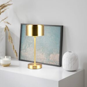 Επιτραπέζιο Φωτιστικό Reality LED 1.5W 3000K Dimmable Αφής Επαναφορτιζόμενο Χρώματος Ματ Ορειχάλκος – R59151108