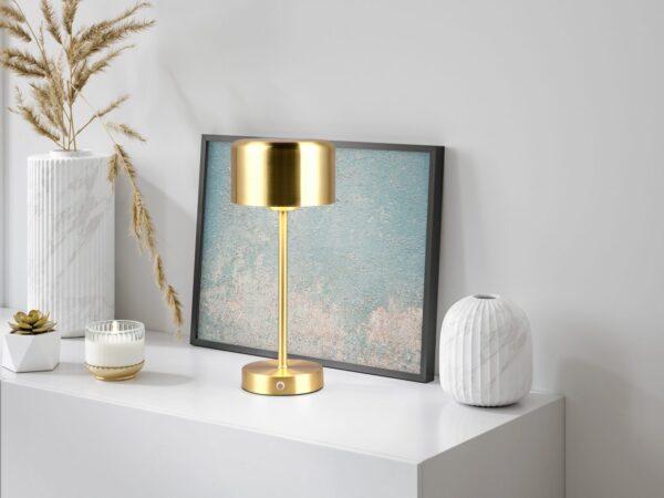 Επιτραπέζιο Φωτιστικό Reality LED 1.5W 3000K Dimmable Αφής Επαναφορτιζόμενο Χρώματος Ματ Ορειχάλκος – R59151108