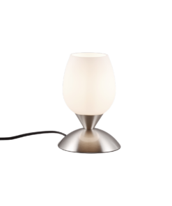 Επιτραπέζιο Φωτιστικό Reality CUP II 1x E14 Νίκελ Ματ Μεταλλικό, Αφής- R59441007