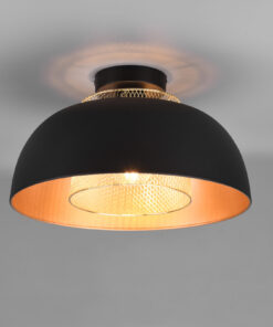 Φωτιστικό Οροφής Reality PUNCH 1x E27 Μαύρο Ματ Μεταλλικό – R60811032