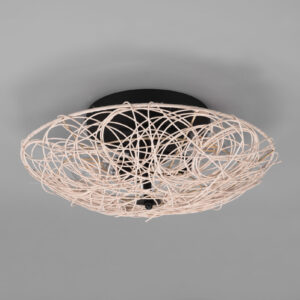 Φωτιστικό Οροφής Reality LOVIS  2x E27 Φυσικό Rattan   – R61142036