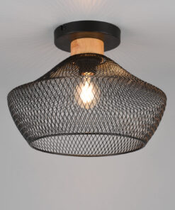 Φωτιστικό Οροφής Reality VALERIA 1x E27 Μαύρο Ματ Μεταλλικό – R61281032