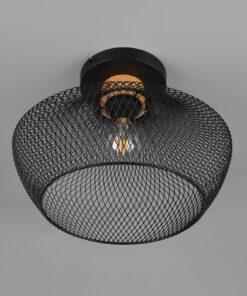 Φωτιστικό Οροφής Reality VALERIA 1x E27 Μαύρο Ματ Μεταλλικό – R61281032