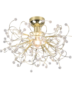 Φωτιστικό Οροφής Reality GLORIA 1x E27 Ορείχαλκος Γυαλιστερός Μεταλλικό – R61311003