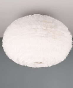 Φωτιστικό Οροφής με Fluffy Λευκό Βελούδο FURRY Reality 2x E27 – R61582001