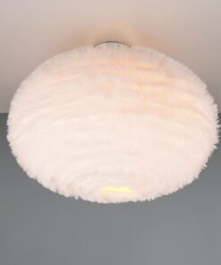 Φωτιστικό Οροφής με Fluffy Λευκό Βελούδο FURRY Reality 2x E27 – R61582001