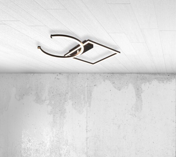 Φωτιστικό Οροφής Reality LED 23,5W  Μαύρο Ματ Μεταλλικό Step Dimmable 2800lm 3000K  R62162132