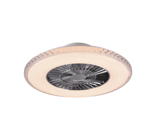 Ανεμιστήρας Reality LED 40W  Χρώμιο Πλαστικό Dimmable 5000lm 3000 – 6500K  R62412106