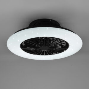 Ανεμιστήρας Reality STRALSUND   LED, 26,8W · 1x 2600lm, 3000 – 6500K Μαύρο Ματ Πλαστικό   – R62522132