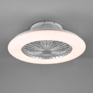 Ανεμιστήρας Reality STRALSUND  LED, 26,8W · 2600lm, 3000 – 6500K Τιτάνιο Πλαστικό, RGBW, Χρονοδιακόπτης, Τηλεχειριζόμενο dimmable, 3 ταχύτητες, Step Dimmable – R62522987