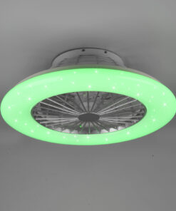 Ανεμιστήρας Reality STRALSUND LED, 26,8W · 2600lm, 3000 – 6500K Τιτάνιο Πλαστικό, RGBW, Χρονοδιακόπτης, Τηλεχειριζόμενο dimmable, 3 ταχύτητες, Step Dimmable – R62522987
