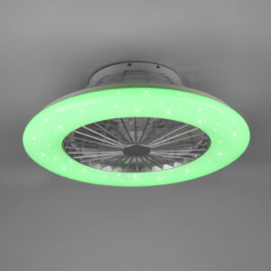 Ανεμιστήρας Reality STRALSUND  LED, 26,8W · 2600lm, 3000 – 6500K Τιτάνιο Πλαστικό, RGBW, Χρονοδιακόπτης, Τηλεχειριζόμενο dimmable, 3 ταχύτητες, Step Dimmable – R62522987