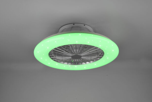 Ανεμιστήρας Reality STRALSUND  LED, 26,8W · 2600lm, 3000 – 6500K Τιτάνιο Πλαστικό, RGBW, Χρονοδιακόπτης, Τηλεχειριζόμενο dimmable, 3 ταχύτητες, Step Dimmable – R62522987