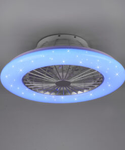 Ανεμιστήρας Reality STRALSUND LED, 26,8W · 2600lm, 3000 – 6500K Τιτάνιο Πλαστικό, RGBW, Χρονοδιακόπτης, Τηλεχειριζόμενο dimmable, 3 ταχύτητες, Step Dimmable – R62522987