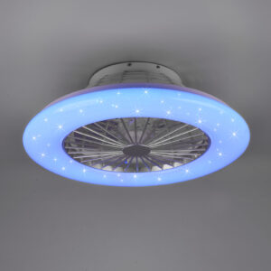 Ανεμιστήρας Reality STRALSUND  LED, 26,8W · 2600lm, 3000 – 6500K Τιτάνιο Πλαστικό, RGBW, Χρονοδιακόπτης, Τηλεχειριζόμενο dimmable, 3 ταχύτητες, Step Dimmable – R62522987