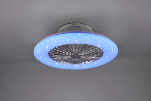 Ανεμιστήρας Reality STRALSUND  LED, 26,8W · 2600lm, 3000 – 6500K Τιτάνιο Πλαστικό, RGBW, Χρονοδιακόπτης, Τηλεχειριζόμενο dimmable, 3 ταχύτητες, Step Dimmable – R62522987