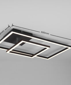 Φωτιστικό Οροφής Reality LED 25W Μαύρο Ματ Μεταλλικό Step Dimmable 3000lm 3000K – R62642132