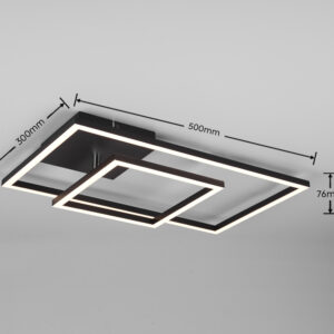 Φωτιστικό Οροφής Reality  LED 25W Μαύρο Ματ Μεταλλικό Step Dimmable 3000lm  3000K – R62642132