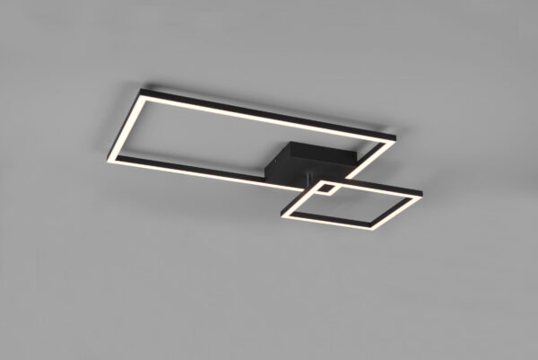 Φωτιστικό Οροφής Reality PADELLA  LED, 25W · 3000lm, 4000K Μαύρο Ματ Μεταλλικό περιστρεφόμενο ,Step dimmable- R62642432