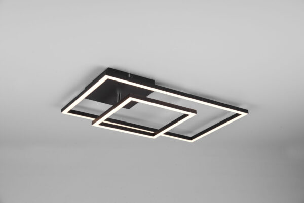 Φωτιστικό Οροφής Reality PADELLA  LED, 25W · 3000lm, 4000K Μαύρο Ματ Μεταλλικό περιστρεφόμενο ,Step dimmable- R62642432