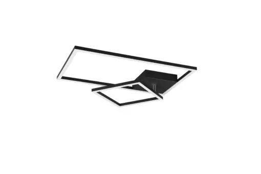 Περιστρεφόμενο Φωτιστικό Οροφής LED 25W 3000lm 4000K Step Dimmable Μαύρο Reality Padella R62642432