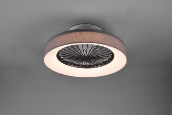 Ανεμιστήρας Reality FARSUND  LED, 26,8W · 2600lm, 3000 - 6500K Γκρι Πλαστικό ,Τηλεχειριζόμενο Dimmable, Χρονοδιακόπτη, και φως νύκτας - R62662111