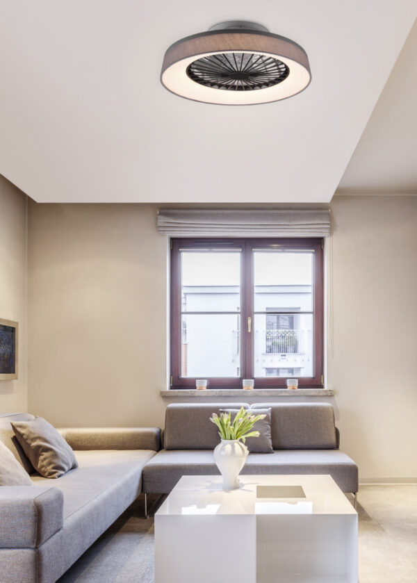 Ανεμιστήρας Reality FARSUND  LED, 26,8W · 2600lm, 3000 – 6500K Γκρι Πλαστικό ,Τηλεχειριζόμενο Dimmable, Χρονοδιακόπτη, και φως νύκτας – R62662111