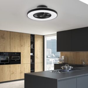Ανεμιστήρας Reality HALMSTAD LED 39W 3900lm 3000-6500K Μαύρο Ματ Τηλεχειριζόμενο Dimmable – R62672132