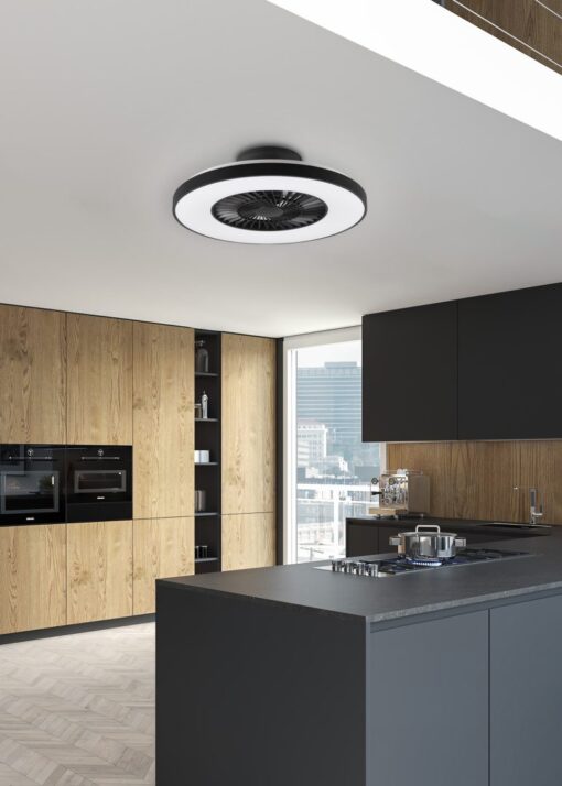 Ανεμιστήρας Reality HALMSTAD LED 39W 3900lm 3000-6500K Μαύρο Ματ Τηλεχειριζόμενο Dimmable – R62672132