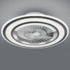 Ανεμιστήρας Reality FLAGA  LED, 36W · 5000lm, 3000 – 6500K Μαύρο Ματ Πλαστικό 3 ταχυτήτων, Τηλεχειριζόμενο Dimmable, Χρονοδιακόπτη, Κατοχυρωμένο Trio μοντέλο, Νυκτερινό φως – R62743132
