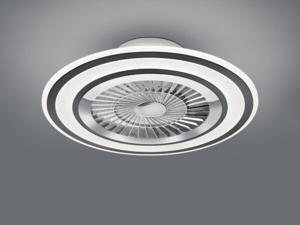 Ανεμιστήρας Reality FLAGA  LED, 36W · 5000lm, 3000 - 6500K Μαύρο Ματ Πλαστικό 3 ταχυτήτων, Τηλεχειριζόμενο Dimmable, Χρονοδιακόπτη, Κατοχυρωμένο Trio μοντέλο, Νυκτερινό φως - R62743132