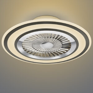 Ανεμιστήρας Reality FLAGA  LED, 36W · 5000lm, 3000 – 6500K Μαύρο Ματ Πλαστικό 3 ταχυτήτων, Τηλεχειριζόμενο Dimmable, Χρονοδιακόπτη, Κατοχυρωμένο Trio μοντέλο, Νυκτερινό φως – R62743132
