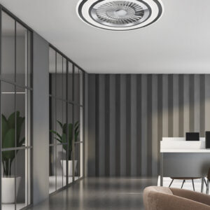 Ανεμιστήρας Reality FLAGA  LED, 36W · 5000lm, 3000 – 6500K Μαύρο Ματ Πλαστικό 3 ταχυτήτων, Τηλεχειριζόμενο Dimmable, Χρονοδιακόπτη, Κατοχυρωμένο Trio μοντέλο, Νυκτερινό φως – R62743132