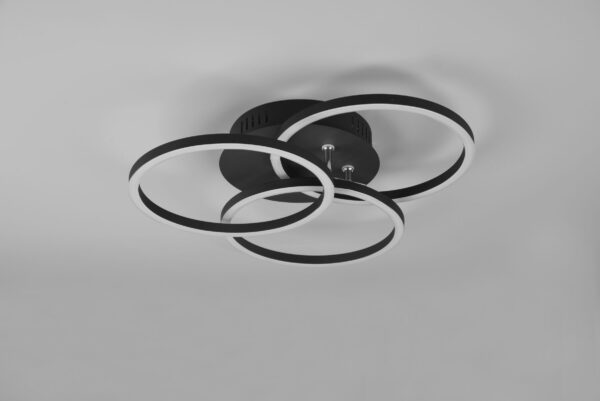 Φωτιστικό Οροφής Reality  LED 27W Μαύρο Ματ Μεταλλικό Τηλεχειριζόμενο Dimmable 3100lm  2700 – 6000K – R62823132
