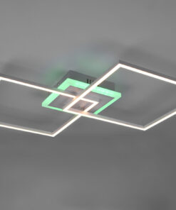 Φωτιστικό Οροφής Reality LED 29W Τιτάνιο Μεταλλικό Τηλεχειριζόμενο Dimmable 3250lm με Τηλεχειριστήριο RGB+3000K – R62843187