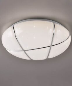 Πλαφονιέρα Λευκή με Έναστρο Κάλυμμα Φ28 TIBOR LED 10W 1200lm Step Dimmable 4000K Reality – R62903001