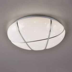 Πλαφονιέρα Λευκή με Έναστρο Κάλυμμα Φ28 TIBOR LED 10W 1200lm Step Dimmable 4000K Reality – R62903001