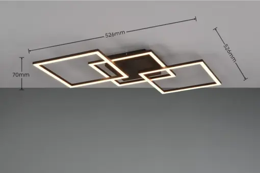 Φωτιστικό Οροφής Reality LED 31W 3000K Μαύρου Χρώματος – R64493132