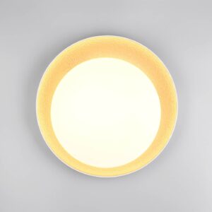 Πλαφονιέρα Λευκό & Χρυσό Φ45 ALETA LED 24W 2500lm Dimmable CCT με Τηλεχειριστήριο Reality – R64611179