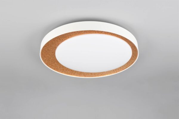 Πλαφονιέρα Λευκό & Χρυσό Φ45 ALETA LED 24W 2500lm Dimmable CCT με Τηλεχειριστήριο Reality – R64611179