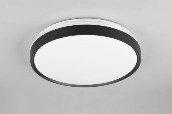 Πλαφονιέρα Μαύρο Ματ Φ47 SPACY LED 33W 3800lm Dimmable CCT με Τηλεχειριστήριο Reality – R64851132