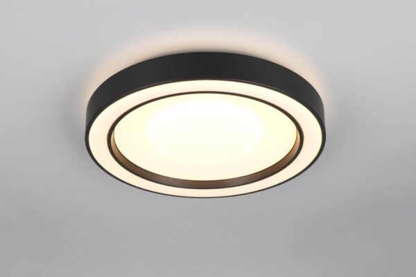Πλαφονιέρα Μαύρη Ματ Φ40 ARCO LED 22W 2500lm RGBW Dimmable με Τηλεχειριστήριο Reality – R65091432