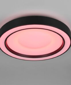 Πλαφονιέρα Μαύρη Ματ Φ40 ARCO LED 22W 2500lm RGBW Dimmable με Τηλεχειριστήριο Reality – R65091432