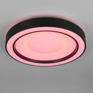 Πλαφονιέρα Μαύρη Ματ Φ40 ARCO LED 22W 2500lm RGBW Dimmable με Τηλεχειριστήριο Reality – R65091432