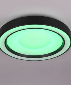 Πλαφονιέρα Μαύρη Ματ Φ40 ARCO LED 22W 2500lm RGBW Dimmable με Τηλεχειριστήριο Reality – R65091432