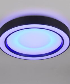 Πλαφονιέρα Μαύρη Ματ Φ40 ARCO LED 22W 2500lm RGBW Dimmable με Τηλεχειριστήριο Reality – R65091432