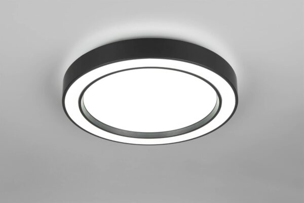 Πλαφονιέρα Μαύρη Ματ Φ40 ARCO LED 22W 2500lm RGBW Dimmable με Τηλεχειριστήριο Reality – R65091432