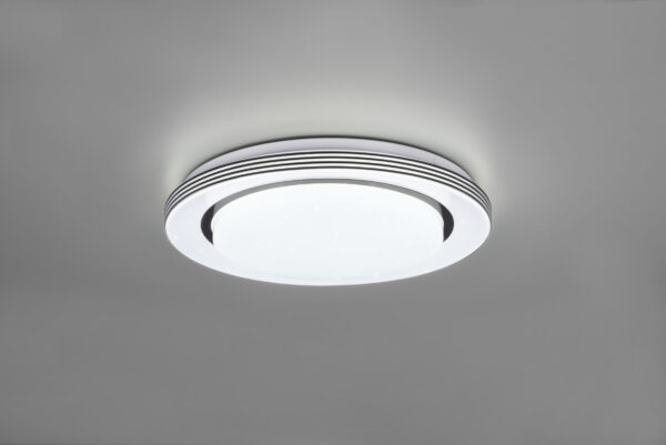 Φωτιστικό Οροφής Reality ATRIA  LED, 18W · 2000lm, 3000 – 6000K Μαύρο Ματ Πλαστικό, Τηλεχειριζόμενο Dimmable, Φωτάκι νύχτας, Λειτουργία μνήμης- R67041032